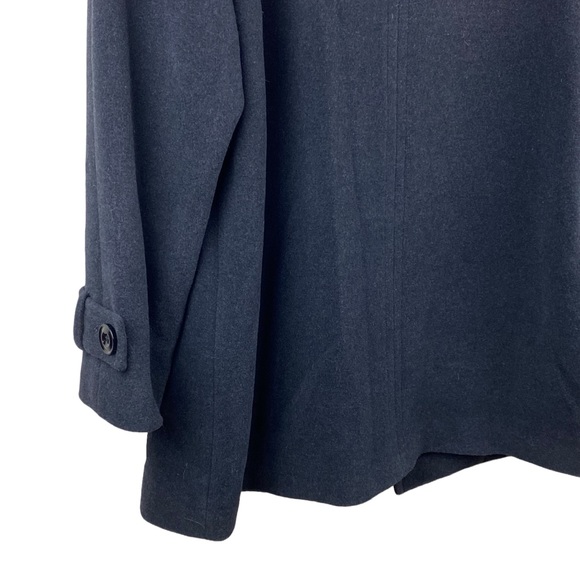 London Fog Coat Wool Blend Black Women’s Size Medium - Picture 6 of 12